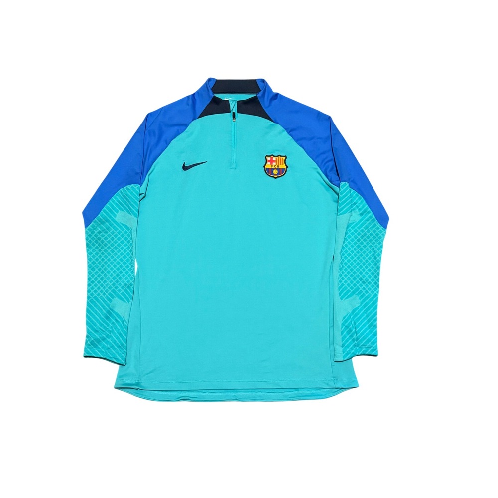 Nike FC Barcelona Strike Drill Top Teal Blue Mens Large DJ8640-359 Soccer Jersey